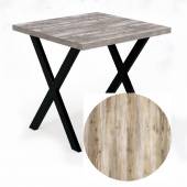 Стол прямой 800х800х750 Х-образный Клен Каньон