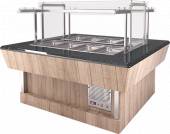 Мармит для вторых блюд Refettorio (шведский стол сдвоенный) RМ42S2 каменная столешница для 6хGN/1