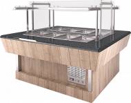 Мармит для вторых блюд Refettorio (шведский стол сдвоенный) RМ42S2 каменная столешница для 6хGN/1 Мармит для вторых блюд Refettorio (шведский стол сдвоенный) RМ42S2 каменная столешница для 6хGN/1