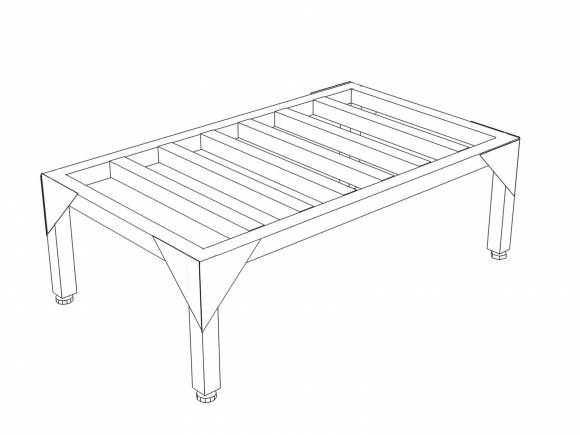 ПР Подтоварник с решетчатой поверхностью 1500*600*300, техно
