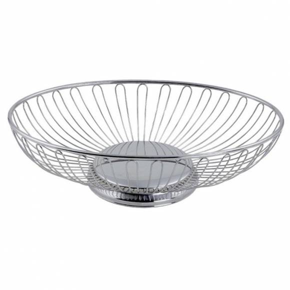 Ваза для фруктов овальная сталь нерж. ,H=7,L=24,B=16см металлич. Ilsa 11860250ICV