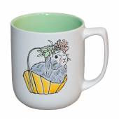 Кружка керамическая "Кроличья доброта" 500 мл (зеленая внутри) Proff Cuisine CKCM220004 /1/