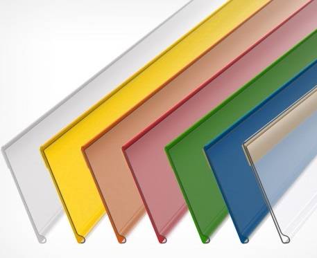 Ценникодержатель полочный 1000мм самоклеющийся на двусторонний скотч DBR39 прозрачный /50/