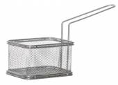 Корзинка для подачи картофеля фри 105х90х65мм с ручкой нерж. QL089-02  кт133