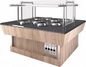 Мармит для первых блюд Refettorio (шведский стол сдвоенный) RМ42SD2 каменная столешница 6 супниц