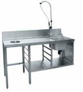 Стол для грязной посуды, с мойкой, отверстием для мусора, к посудомоечным машинам Niagara слева Стол для грязной посуды, с мойкой, отверстием для мусора, к посудомоечным машинам Niagara слева