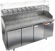 Стол холодильный для пиццы Hicold PZ3-111/GN камень (без витрины)