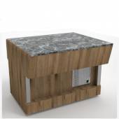 Прилавок нейтральный Refettorio (шведский стол пристенный) без полки RN43SPB ШС каменная столешница