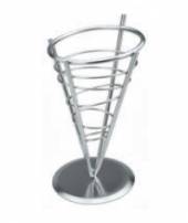 Корзинка конусная д/подачи на подставке метал 12,7*23 см P.L. (81200565) Корзинка конусная д/подачи на подставке метал 12,7*23 см P.L. (81200565)