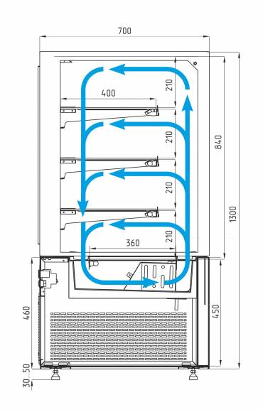 Витрина холодильная кондитерская КС71-130 VV 0,6-1 9005