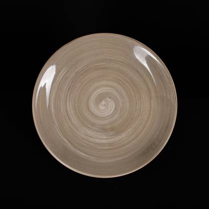 Тарелка мелкая 200мм  Corone Nature серо-коричневая /24/