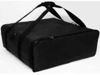 Термосумка для 5-6 пицц 420х420х300мм фольгированная черная 1613