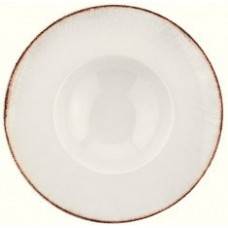 Тарелка для пасты 28см фарфор Banquet Retro Bonna E100BNC28CK коричневый край b