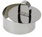 Форма кондитерская "Круг" d=10 см. h=4,5 см. с прессом, нерж. 69015