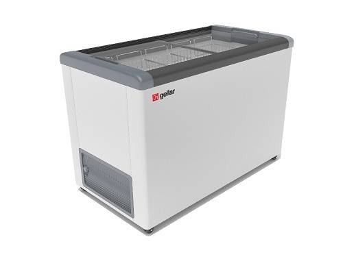 Ларь морозильный Frostor Gellar FG 400 C серый с прямым стеклом
