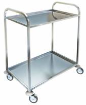 Тележка сервировочная ОЛДАК нерж. 2 полки 500х800х30мм ТО 21 Тележка сервировочная ОЛДАК нерж. 2 полки 500х800х30мм ТО 21