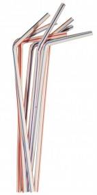 Трубочка для коктейля 0,5х21см полосатая с гофрой 1000шт/уп 5211000пг 29504 /12/