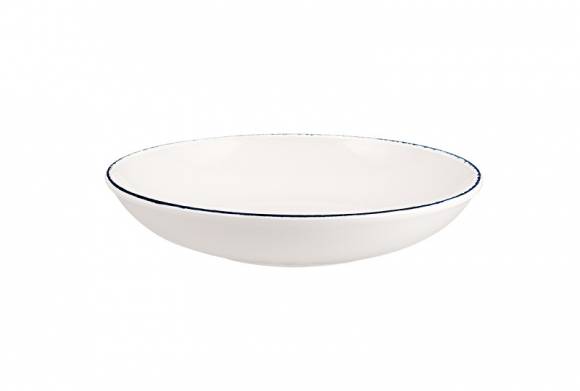 Тарелка глубокая 1300 мл 250 мм фарфор Banquet Retro Bonna E101BLM25CK синий край b