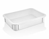 Контейнер для теста 300*400* 75 мм. прямой, сплошной, мороз-кий, белый полиэт. GP 76804 Контейнер для теста 300*400* 75 мм. прямой, сплошной, мороз-кий, белый полиэт. GP 76804