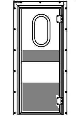 Маятниковая дверь одностворчатая с фиксацией полотна МДО(Fix90)1000.2200-40 в обхват,окно,отбойники Маятниковая дверь одностворчатая с фиксацией полотна МДО(Fix90)1000.2200-40 в обхват,окно,отбойники