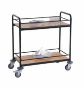 Тележка сервировочная ОЛДАК нерж. 2 полки из ламината 550х950мм, с рамками ТО 36 Тележка сервировочная ОЛДАК нерж. 2 полки из ламината 550х950мм, с рамками ТО 36