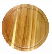 Доска круглая 32*2 см с выемкой, акация, P.L. Proff Cuisine