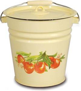 Ведро 12л эмалированное с крышкой, цвет в ассортименте 1с28с /4/