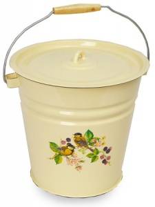 Ведро 12л эмалированное с крышкой, цвет в ассортименте 1с28с /4/