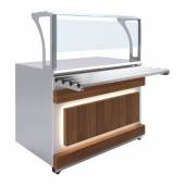 Прилавок нейтральный с верхней полкой Eco Wood Luxstahl ПНП (С) -1200 Premium