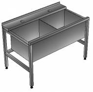 ВМ2 Ванна моечная 2-секционная 1200*730*850мм гл. 300, углубление, зацеп (слева/справа) ВМ2 Ванна моечная 2-секционная 1200*730*850мм гл. 300, углубление, зацеп (слева/справа)