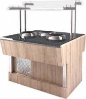 Мармит первых блюд Refettorio (шведский стол островной) RМ42SD каменная столешница, 3 супницы