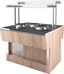 Мармит первых блюд Refettorio (шведский стол островной) RМ42SD каменная столешница, 3 супницы Мармит первых блюд Refettorio (шведский стол островной) RМ42SD каменная столешница, 3 супницы