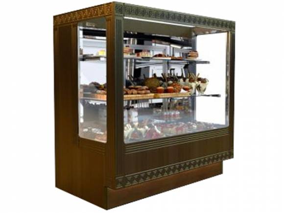 Витрина горизонтальная  «СТЕЛЛА» (корпус под дерево 16 вариантов цветовых решений) 1400