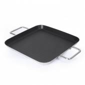 Сковорода-гриль 260х260мм нерж. антиприг. покрытие с двумя ручками Luxstahl индукция