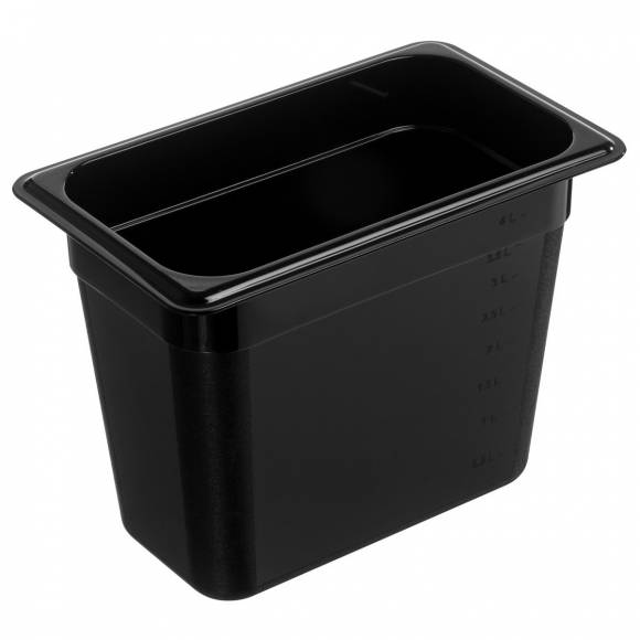 Гастроемкость GN1/4-200 4,7 л. поликарб. черная GP 79657