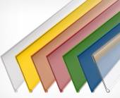 Ценникодержатель полочный 1250мм самоклеющийся на двусторонний скотч DBR39 красный /50/