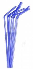 В. Трубочка для коктейля 0,5х21см синяя с гофрой МONO 1000шт/уп 5211000сг  29506 /12/