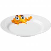 Тарелка мелкая «Радужные птички», фарфор, D=20см, белый 8С0749 Тарелка мелкая «Радужные птички», фарфор, D=20см, белый 8С0749