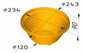 Форма для расстойки круглая FR-01 (243х120х90) Форма для расстойки круглая FR-01 (243х120х90)