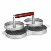 Пресс двойной для гамбургеров P.L. Proff Cuisine DBP-02, 12см, алюминий Пресс двойной для гамбургеров P.L. Proff Cuisine DBP-02, 12см, алюминий