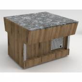 Прилавок нейтральный Refettorio (шведский стол островной) RN42SB без полки каменная столешница