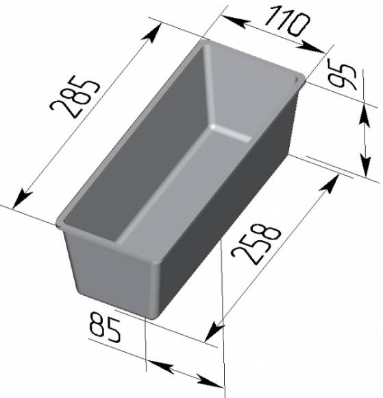 Форма для хлеба Спика 6 Л Тостерная (285х110х95мм) с ручками 6 секций Форма для хлеба Спика 6 Л Тостерная (285х110х95мм) с ручками 6 секций