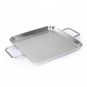 Сковорода-гриль 260х260мм нерж. с двумя ручками Luxstahl индукция