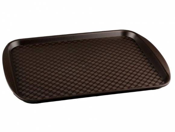 Поднос с ручками 450x350мм Рестола (коричневый) 422106614  1161 Поднос с ручками 450x350мм Рестола (коричневый) 422106614  1161