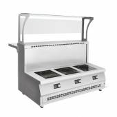 Мармит первых блюд 3-конфорочный индукционный Luxstahl МПИ (С)-1500