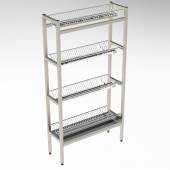 Стеллаж для сушки тарелок 4-х уровневый 500*300*1700 (НЕРЖ)