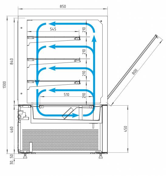 Витрина холодильная кондитерская КС84-130 VV 0,9-1 9005 Витрина холодильная кондитерская КС84-130 VV 0,9-1 9005