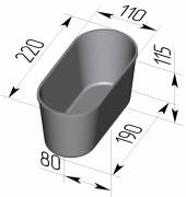 Форма для хлеба Спика 4 Л 7 овал 4 секции (220 х 110 х 115 мм) с ручками 4 секции Форма для хлеба Спика 4 Л 7 овал 4 секции (220 х 110 х 115 мм) с ручками 4 секции