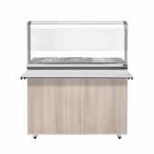 Прилавок холодильный с ванной охлаждаемой Luxstahl ПХВ (С)-1200