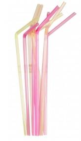 Трубочка для коктейля 0,5х21см флюоресц.с гофрой 1000шт/уп 5211000нг 29520 /12/